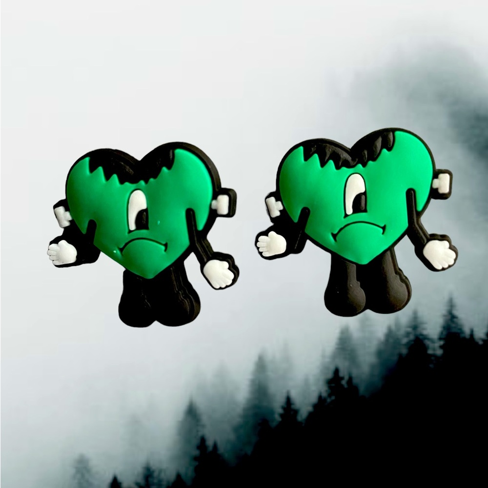 Bad Bunny Franken Heart Shoe Charms